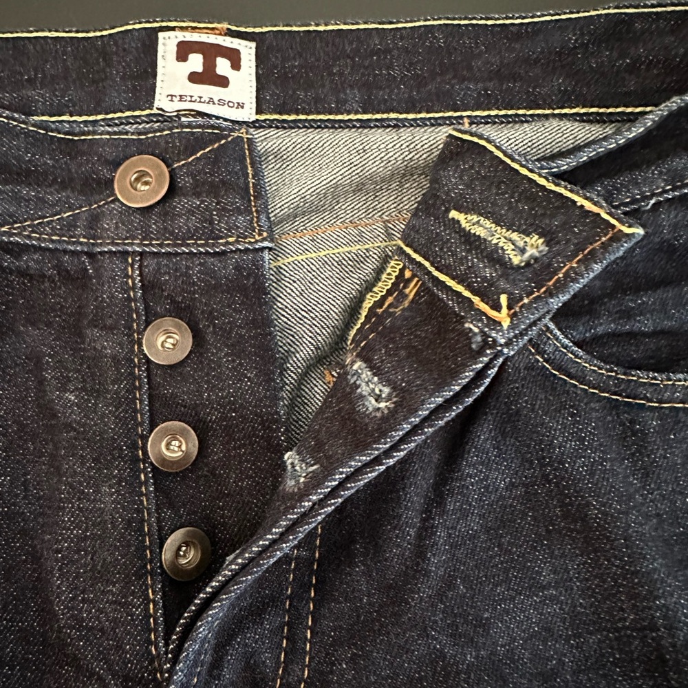 Tellason Men's Dark Denim Jeans